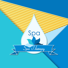 Fototapeta premium Abstract vector logo template for SPA, Yoga, Cosmetics, Medicine