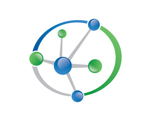 Molecule Vector Logo Graphic