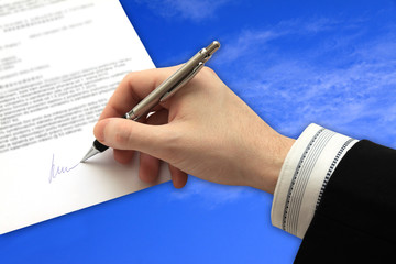The Signature of Business Contract 