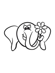 Elephant sweet funny comic pachyderm