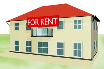 manor house with advertising sign