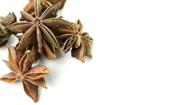 star anise isolated on a white background