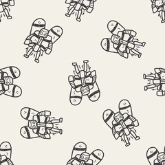 Fototapeta na wymiar robot doodle seamless pattern background