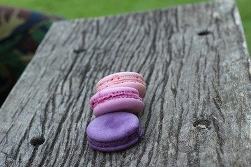 French macaroons multi colorful is delicious