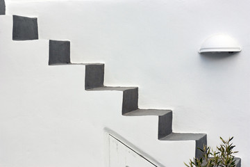 Detail of houses on Santorini island, Greece