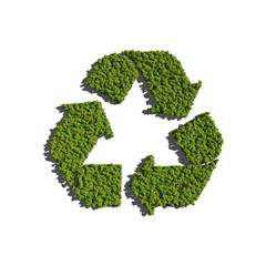 recycle icon create by tree with white background