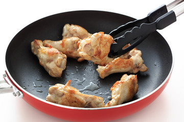 drumstick  in the frying pan