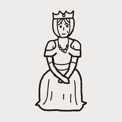 Fototapeta na wymiar queen doodle