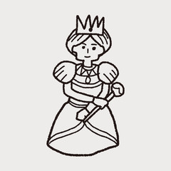 Fototapeta premium queen doodle