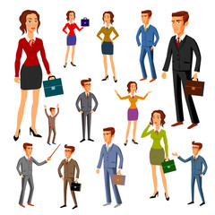 Fototapeta premium set characters design. office team. vector. man women