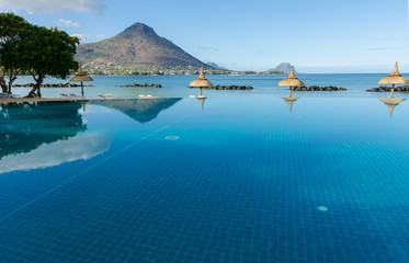Infinity Pool in Mauritius Resort