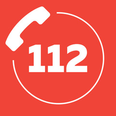 112 Emergency Call Number - obrazy, fototapety, plakaty