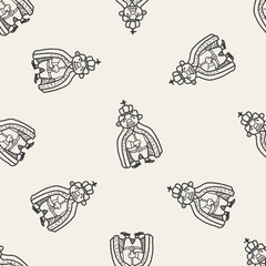 king doodle seamless pattern background