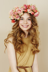 Portrait of beautiful flower girl