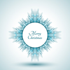Snowflake with Merry Christmas sign.
Editable vector.
Eps 10