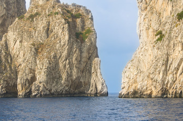 Fototapeta na wymiar the narrow strait between the edges of cliffs