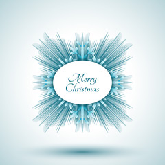 Snowflake with Merry Christmas sign.
Editable vector.
Eps 10