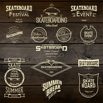 Skateboard badges logos and labels for any use