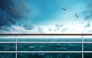 Deurstickers Maritime Background © lassedesignen