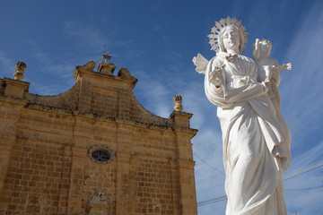 Malta: Madonna und Kirche in Victoria, Gozo