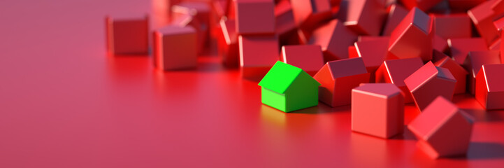 Fototapeta premium Home background, original three dimensional models.