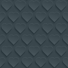 3D Dark Gray Seamless Perforated Wallpaper.