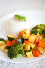 Rice with roasted vegetables