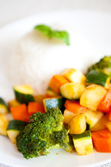 Rice with roasted vegetables