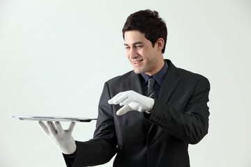 showing empty tray