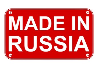 Made in Russia sign