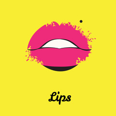 Watercolor_lips_Print_of_lips_Vector_illustration