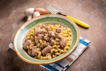 pasta with mushroom and sausage