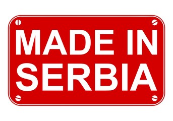 Made in Serbia sign