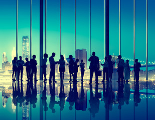 Back Lit Business People Traveling Airport Passenger Concept