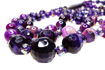 amethyst semiprecious beads necklace