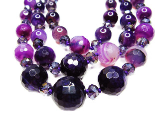 amethyst semiprecious beads necklace