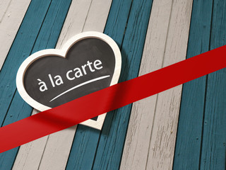 a la carte Herz Tafel Grußkarte Botschaft