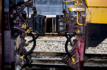 Train Assembly connection point between engine and bogie.
