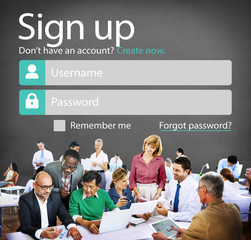 Global Community Start Up Launch Teamwork Online Concept