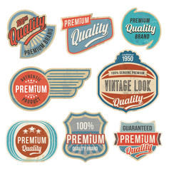 Vintage label set. Vector retro design banner backgrounds