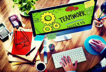 Teamwork Team Collaboration Connection Togetherness Unity Concep