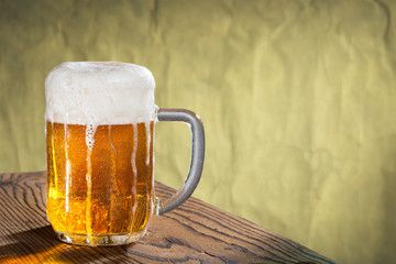 glass of beer, place for text