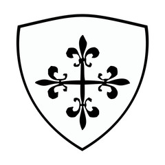 escudo de la orden militar de alcantara - obrazy, fototapety, plakaty