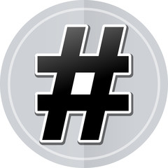 hashtag sticker icon