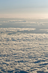 Clouds from the altitude of the aircraft.