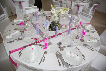 Interior of a wedding banquet in restaurant