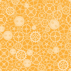 Seamless rusty cogwheel pattern.