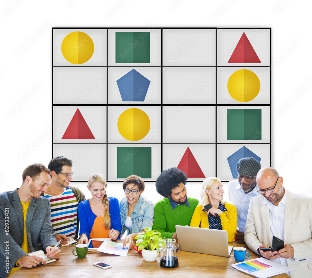 Poster sudoku puzzle problem solving leisure games concept
