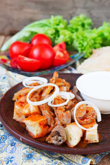 Iskender kebab - traditional turkish food