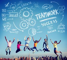 Teamwork Team Collaboration Connection Togetherness Concept